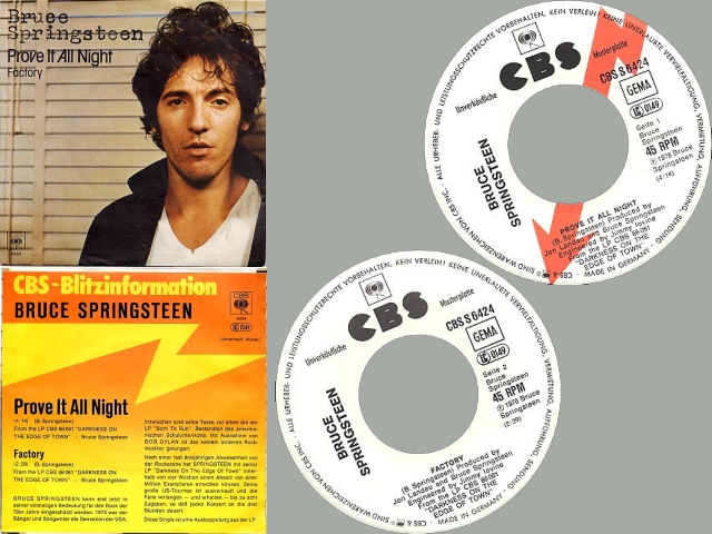 Bruce Springsteen - PROVE IT ALL NIGHT / FACTORY